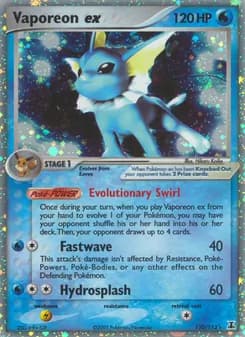Vaporeon ex card image