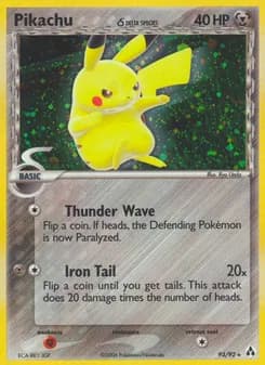Pikachu δ card image
