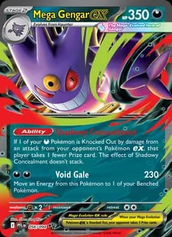 Mega Gengar ex Pokémon card