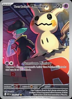 Team Rocket's Mimikyu Pokémon card