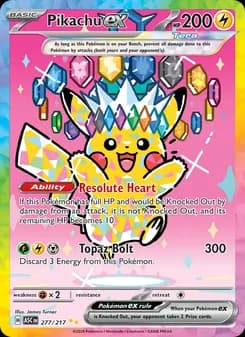 Pikachu ex Pokémon card