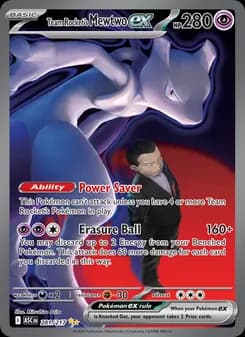 Team Rocket's Mewtwo ex Pokémon card