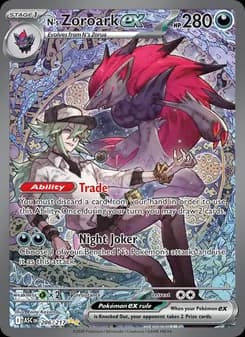N's Zoroark ex Pokémon card