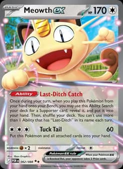 Meowth ex Pokémon card