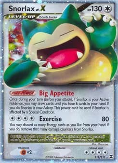 Snorlax LV.X card image