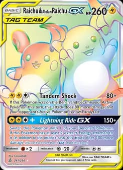 Raichu & Alolan Raichu GX card image