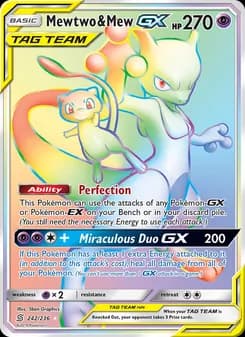 Mewtwo & Mew GX Pokémon card