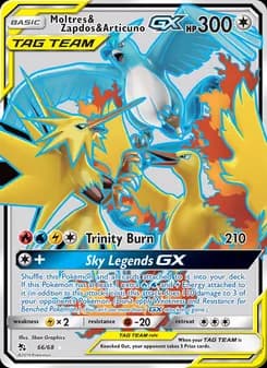 Moltres & Zapdos & Articuno GX card image