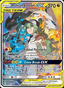 Reshiram & Zekrom GX Pokémon card