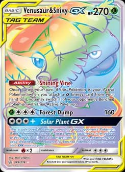 Venusaur & Snivy GX card image