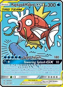 Magikarp & Wailord GX Pokémon card