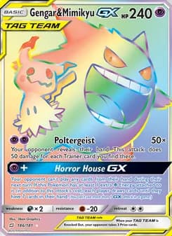 Gengar & Mimikyu GX Pokémon card