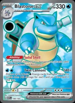 Blastoise ex Pokémon card