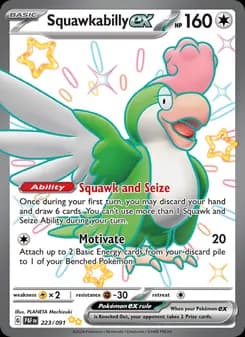 Squawkabilly ex Pokémon card