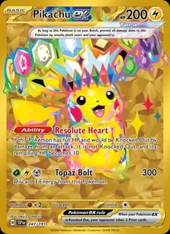 Pikachu ex Pokémon card