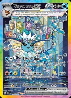 Vaporeon ex Pokémon card