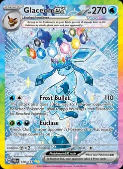 Glaceon ex Pokémon card