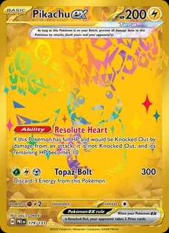 Pikachu ex Pokémon card