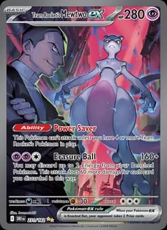 Team Rocket's Mewtwo ex Pokémon card