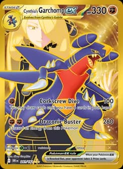 Cynthia's Garchomp ex Pokémon card