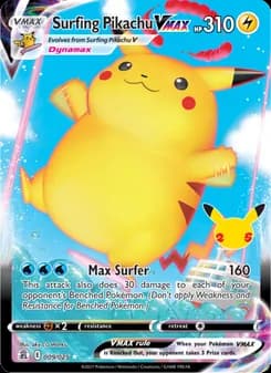 Surfing Pikachu VMAX card image