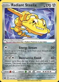 Radiant Steelix Pokémon card