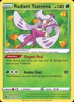 Radiant Tsareena Pokémon card