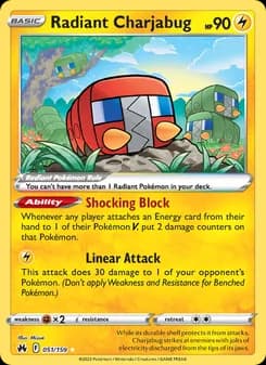 Radiant Charjabug Pokémon card