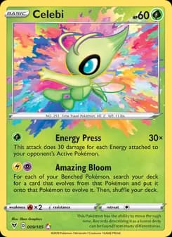Celebi Pokémon card