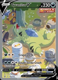 Tyranitar V Pokémon card