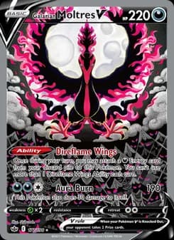 Galarian Moltres V Pokémon card
