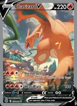 Charizard V Pokémon card