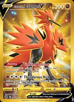 Galarian Zapdos V card image