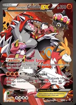 Team Magma's Groudon EX Pokémon card